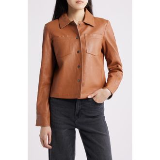 Mauritius Lefei Leather Jacket in Camel at Nordstrom, Size 15