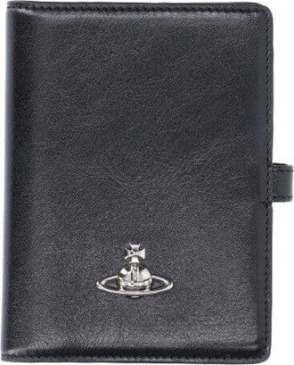 Vivienne Westwood Black Orb Bi-fold Leather Cardholder