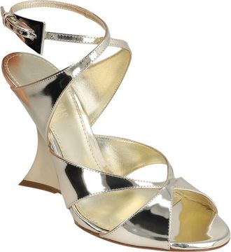 PARIS TEXAS Laila Leather Wedge Sandal
