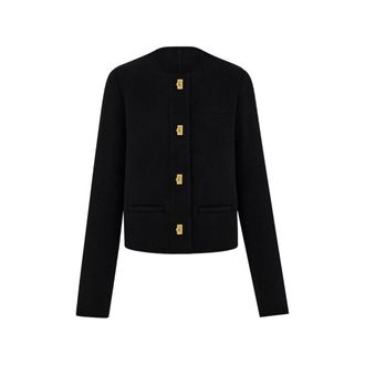 Ferragamo Wool And Cashmere Gancini Jacket