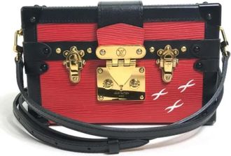 Louis Vuitton Tweedehands leren Louis Vuitton tassen - Dames - Vintage Clutch - Rood - ONE Size - Vintage