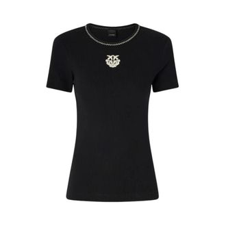 Pinko T-Shirts, female, Black, Size: XS Brugherio T-shirt