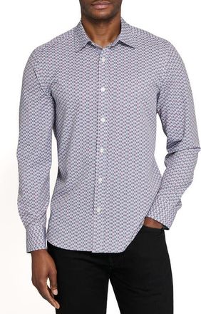 ConStruct Circle Duo Woven Long Sleeve Basic in White/red at Nordstrom, Size Xx-Large