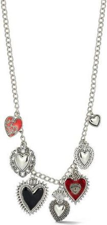 Sphera Milano Heart Charm Necklace in Silver at Nordstrom Rack