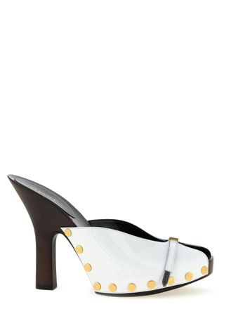Versace BlackWhite Slip On Heels