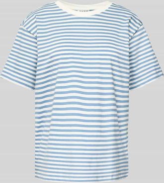 Jake*s Casual Pyjama-Oberteil aus Bio-Baumwolle mit Rundhalsausschnitt in Bleu, Größe XL