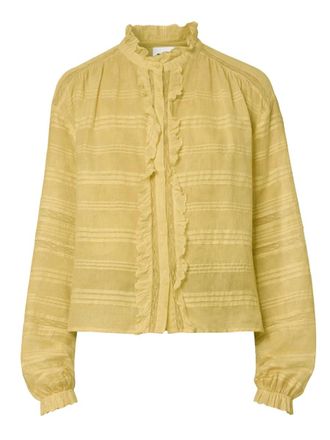 Isabel Marant Peline Yellow Ruffled Trim Shirt