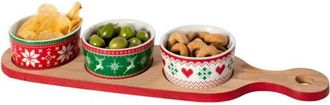 Trade Shop Trade Shop - Antipastiera Natalizia 3 Coppette With Basic Basic Aperitive Table