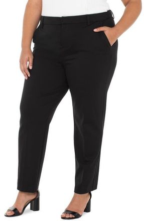 Liverpool L.A. Kelsey High Waist Tapered Ponte Pants in Black at Nordstrom, Size 20W