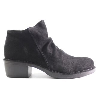 FLY London MERK093FLY Suede Womens Ankle Boots - Black - Size:UK 6