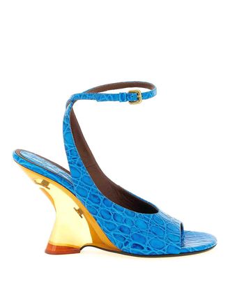 Dries Van Noten Embossed Leather Sandals