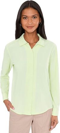 Royal Robbins Salathe Sun Shirt Long Sleeve Womens Clothing Lime Cream : MD, Polyester