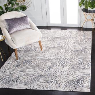 Safavieh Lagoon Machine Made Area rug, Ivory / Grey Contemporary Style Easy Care