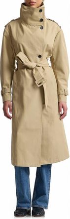 Avec Les Filles Belted Cotton Blend Trench Coat in Beige at Nordstrom, Size Xx-Small