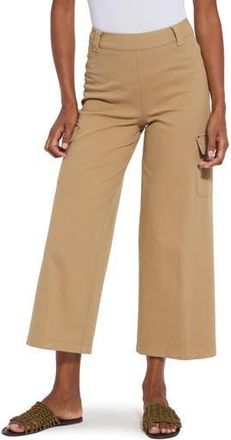 Lyss&eacute; Erin West High Waist Crop Wide Leg Utility Pants in Olive Tint at Nordstrom Rack, Size X-Large