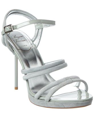 Roger Vivier Suede & Patent Sandal