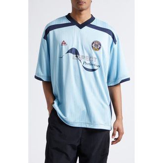 Martine Rose Oversize Soccer Jersey in Blue Light at Nordstrom, Size X-Large