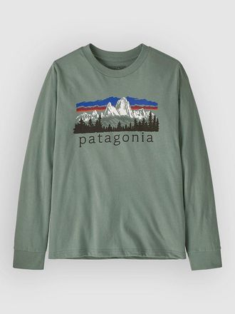 Patagonia Graphic Kids Longsleeve T-Shirt gr&uuml;n