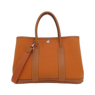 Herm&egrave;s Orange Potiron Toile Officier Tote Bag (Pre-Owned)