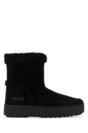 Moon Boot Moon Boot Black Suede L Track Tina Ankle Boots