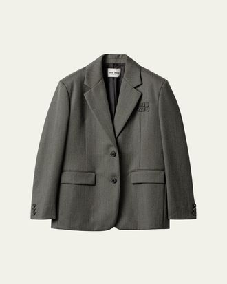 Miu Miu Single-Breasted Blazer Jacket