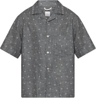 Eleventy Shirt met korte mouwen - Heren - Korte mouwen Overhemden - Grijs - M - Katoen - Overhemden