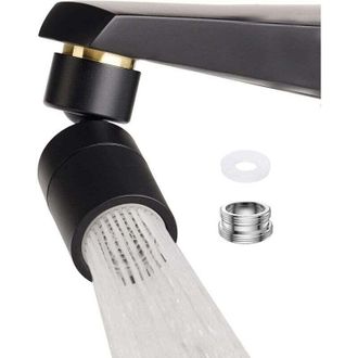 OEM Aireador Para Grifo De Cocina, Aireador Negro Para Grifo, Aireador Giratorio Negro Para Grifo, Aireador De 2 Modos Para Grifo De Cocina, Con Adaptador