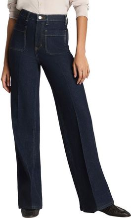 Spanx SPANXshape Authentic 360 Patch Pocket Easy Flare Jeans in Marina at Nordstrom, Size X-Small