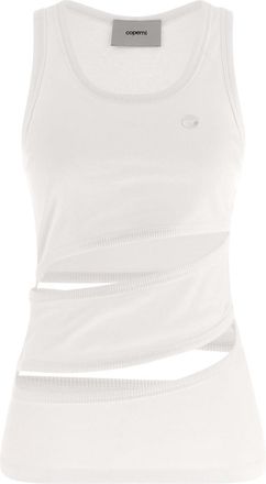 Coperni White Spiral tank top