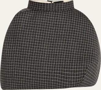 Marc Jacobs Windowpane Check Padded Bubble Skirt