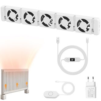 OEM Ventilador 5.0, Amplificador Inteligente Para Radiador, Velocidad Ajustable Con Termostato, Silencioso, Ahorra Energ&iacute;a Y Costes De Calefacci&oacute;n (kit In