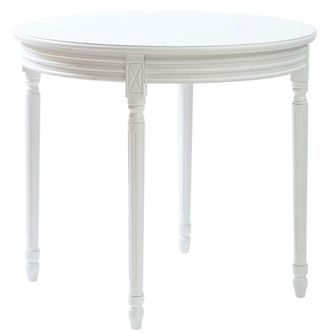 Nordlys Mesa de comedor redonda para 4 personas en madera de pino blanco