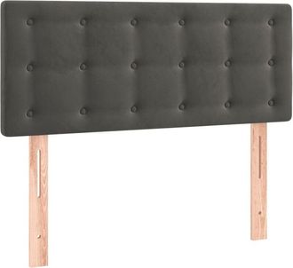 vidaXL Cabecero Con Led De Terciopelo Gris Oscuro 100x5x78/88 Cm Vidaxl
