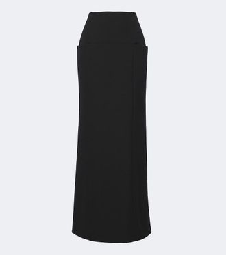 Alaia Ala&iuml;a Wool maxi skirt