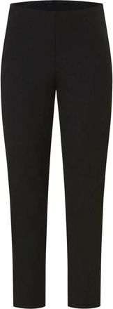 Twinset Zwarte Cigarette-Fit Broek met Metalen Detail - Dames - Slim Fit Broeken - Zwart - S - Broeken