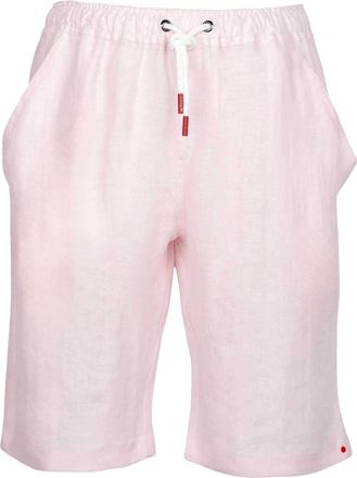 Kiton Linnen Shorts met Trekkoord - Heren - Korte Broeken - Roze - 2XL - Linnen - Korte Broeken