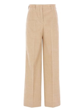 Incotex Beige Wide-Leg Textured Corduroy Pants