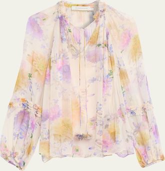 Zimmermann Luna Ruffle Billow Blouse