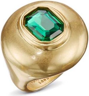 Kurt Geiger Crystal Button Cocktail Ring in Green at Nordstrom, Size 7
