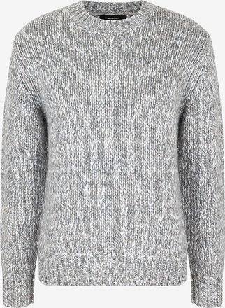 Vince Pullover mit Rundhalsausschnitt aus melierter Wolle