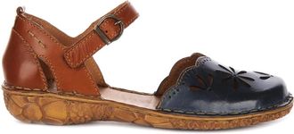 Josef Seibel Flat Sandals, female, Brown, 8 UK, Floral Leather Sandals