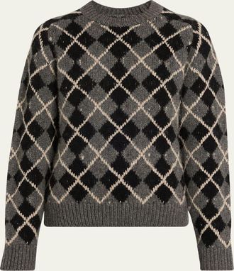 Khaite Pratt Argyle Cashmere Sweater
