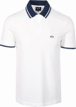 A|X Armani Exchange Mens ARMARNI EXCHANGE POLO SHIRT OFF WHITE - Cream - Size: 44