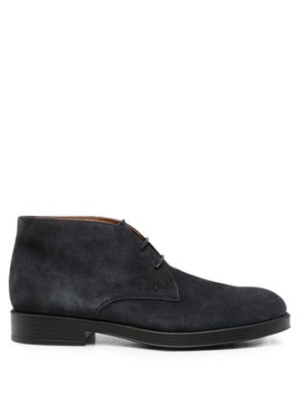 Tod's Blue Suede Urban Boots