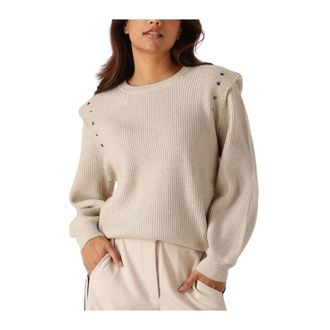 Minus Dames, Truien, Beige, Maat: M Wol