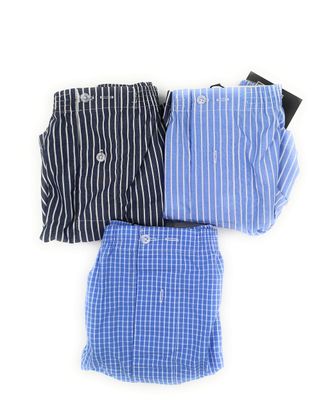 Enrico Coveri Mens Boxer in Canvas Open Front in Fantasy 3 Pieces - Multicolour - XL