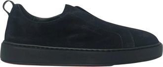 Santoni Overwinning Sneaker - Heren - Sneakers - Blauw - 44 EU - Schoenen
