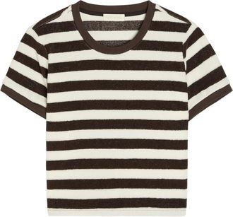 Suzie Kondi Carpi Striped Terry T-shirt - Brown - S (UK8-10 / S)