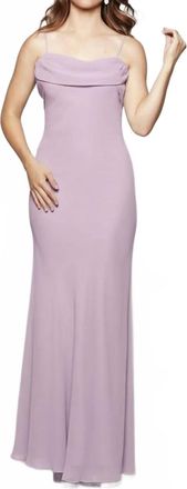 Milano Formals Flowing Cowl Neck Muse Maxi Dress In Lilac