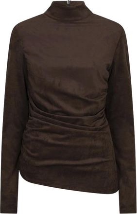 Dante6 The Ease Top - Dames - Blouses & Shirts - Bruin - Maat: XL Jersey